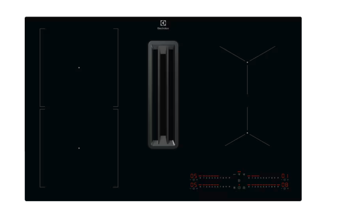 ELECTROLUX KCD83443CK 600 kookplaat met afzuiging - 80cm